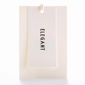 Beige card hang tag custom clothing universal hanging tag design trademark custom LOGO collar label 