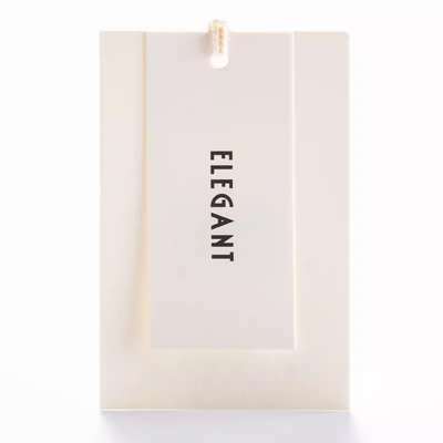 Beige card hang tag custom clothing universal hanging tag design trademark custom LOGO collar label 